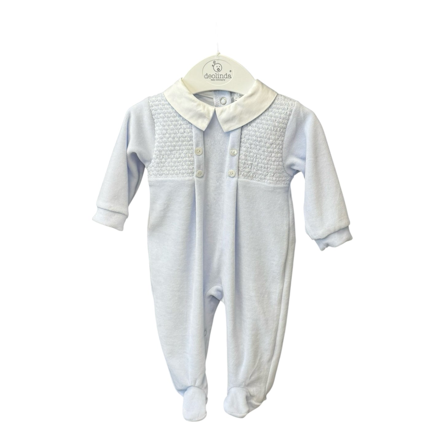 Deolinda - Pale blue, velour all in one