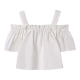 Mayoral - White off the shoulder top with detailed straps