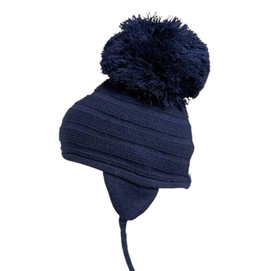 Satila  - Pom pom hat, Purl, navy