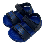 Boss, footwear, Boss - Blue sandals with velcro fastening