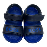 Boss, footwear, Boss - Blue sandals with velcro fastening