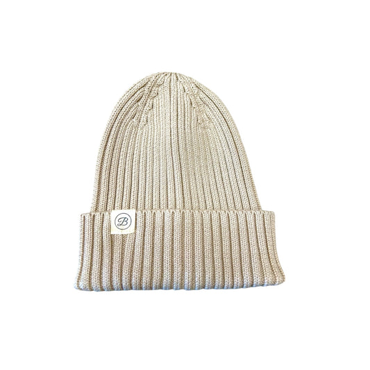 Betty Mckenzie - Ribbed Knit Hat, Stone