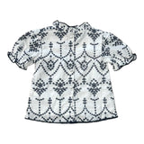 Guess, Tops, Guess - White and navy, broderie anglaise top