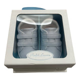 Ralph Lauren, footwear, Ralph Lauren - White faux leather baby shoes, pink trim, trainer style, velcro