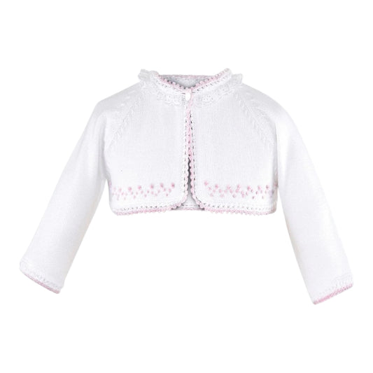 Sarah Louise - Bolero, white/pink