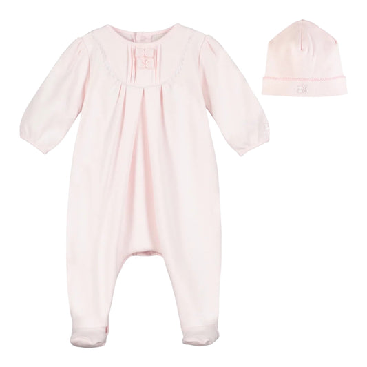 Emile et Rose - 2 piece outfit, all in one and matching pull on hat