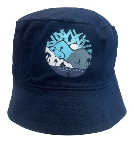 Timberland, Hats, Timberland - Navy / aqua reversible bucket hat