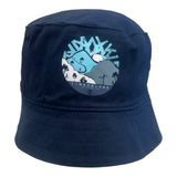 Timberland, Hats, Timberland - Navy / aqua reversible bucket hat