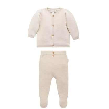 purebaby - 2 Piece knitted set, wheat