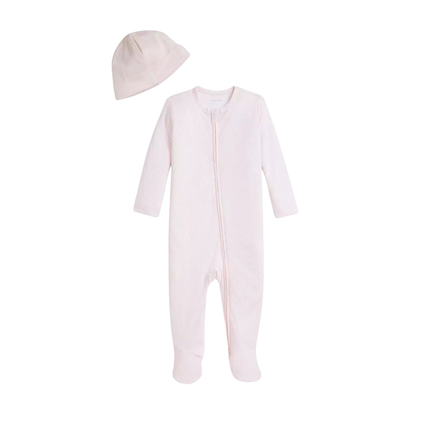Ralph Lauren - Pink 2 piece baby outfit, all in one and pull on hat