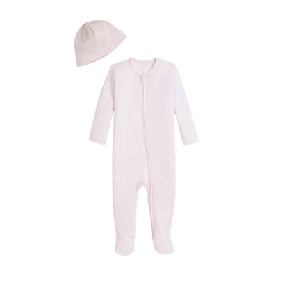 Ralph Lauren - Pink 2 piece baby outfit, all in one and pull on hat