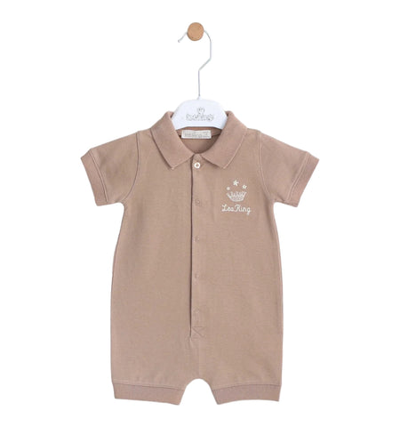 leo king, 2 piece outfits, leo king - Baby  knitted fawn romper