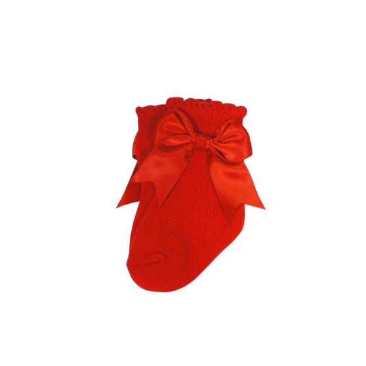 Betty Mckenzie  - Red short socks with side bow