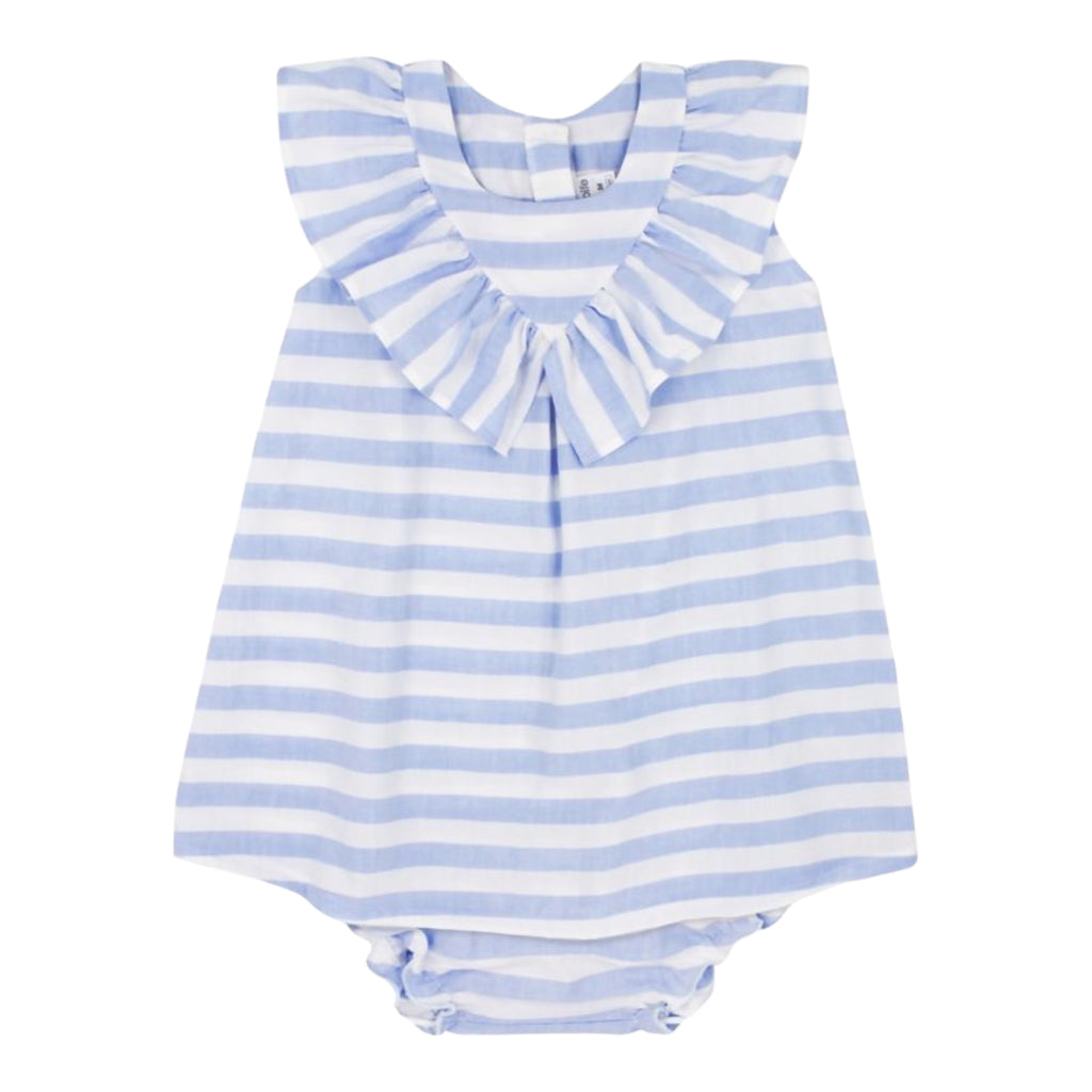 Rapife, rompers, Rapife - Pale blue and white broad stripe dress
