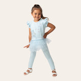 Caramelo, 2 piece outfits, Caramelo - pale blue 2 piece legging set