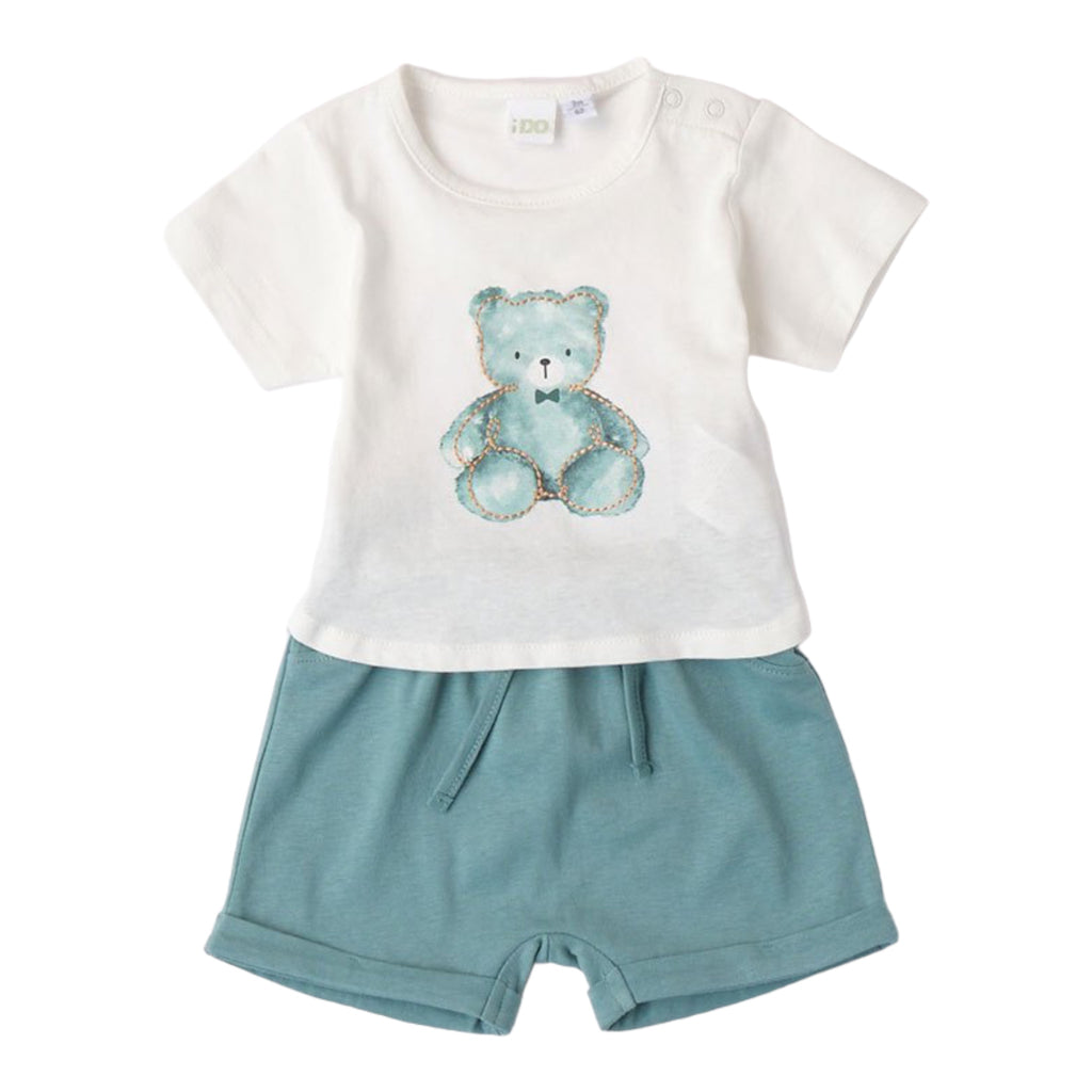 iDO, 2 piece outfits, iDO - 2 piece shorts set, Teddy front print