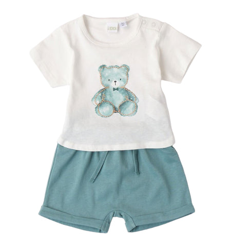 iDO, 2 piece outfits, iDO - 2 piece shorts set, Teddy front print