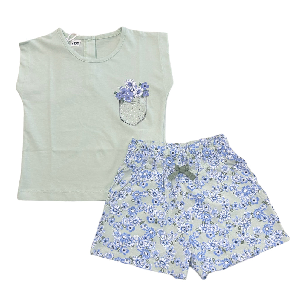 iDO, 2 piece outfits, iDO - Green 2 piece short outfit