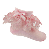 Betty Mckenzie, Socks, Soft Touch - ankle lace frill socks pink