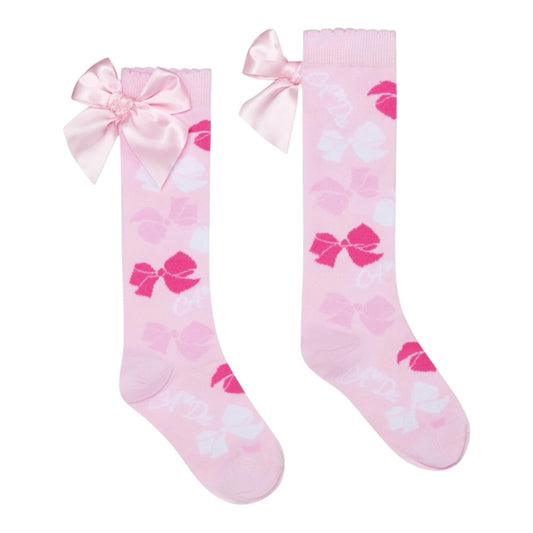 A'Dee - Bow socks, pink