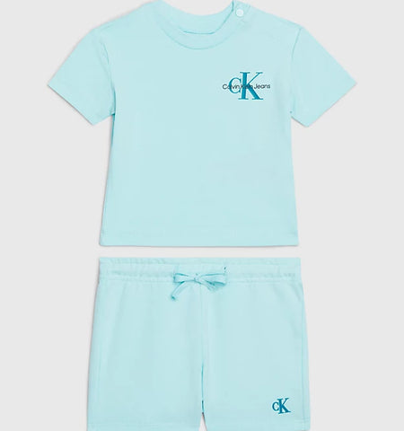 Calvin Klein, 2 piece outfits, Calvin Klein - Aqua 2 piece shorts set
