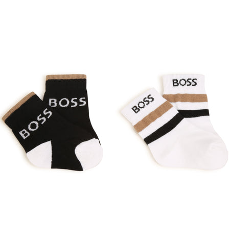 Boss, socks, Boss - 2 pr pack of socks, white/black