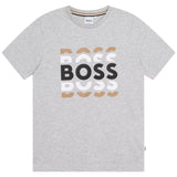 Boss, t-shirt, Boss - T-Shirt, Grey, 4-16yrs