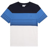 Boss, Tee shirts, Boss - Blue and white block stripe T-shirt, J25082