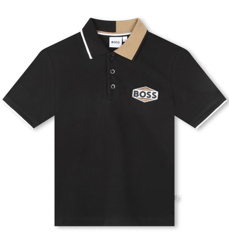 Boss, polo T-shirts, Boss - Black polo T-shirt
