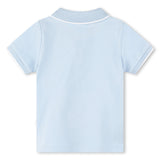 Boss, T-shirts, Boss - Light blue polo T-shirt with white trim, 12m - 3yrs