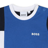 Boss, T-shirts, Boss - Blue crew neck T-shirt, 12m - 3yrs