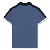 Boss, T-shirts, Boss - Blue Polo T-shirt with white and navy trim