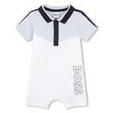 Boss, rompers, Boss - White, Pale blue and navy all in one, J50781