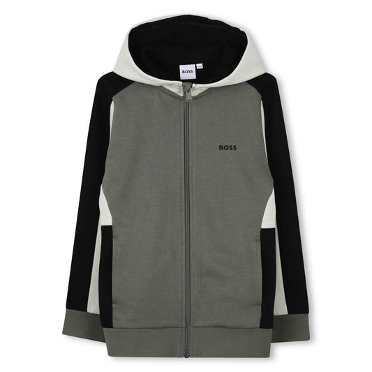 Boss - Green zipper hoodie