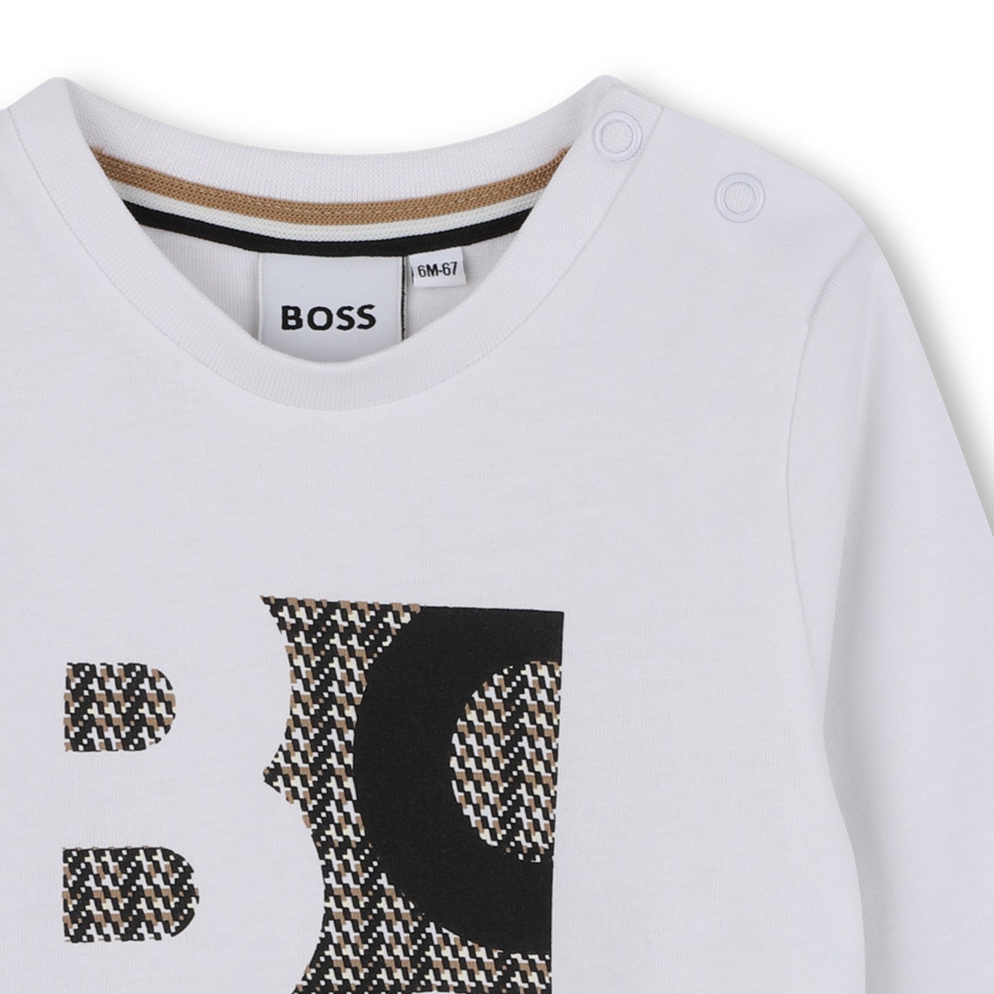 Boss - long sleeved T-shirt, white/black