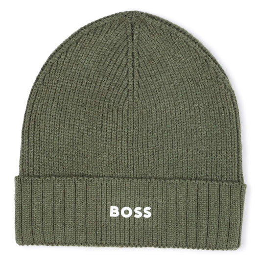 Boss - Green pull on knit hat