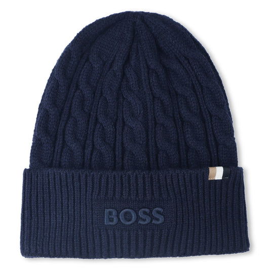 Boss - Navy pull on knit hat