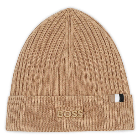 Boss - Tan/cookie knit pull on hat