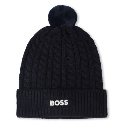 Boss - Navy knit pull on hat