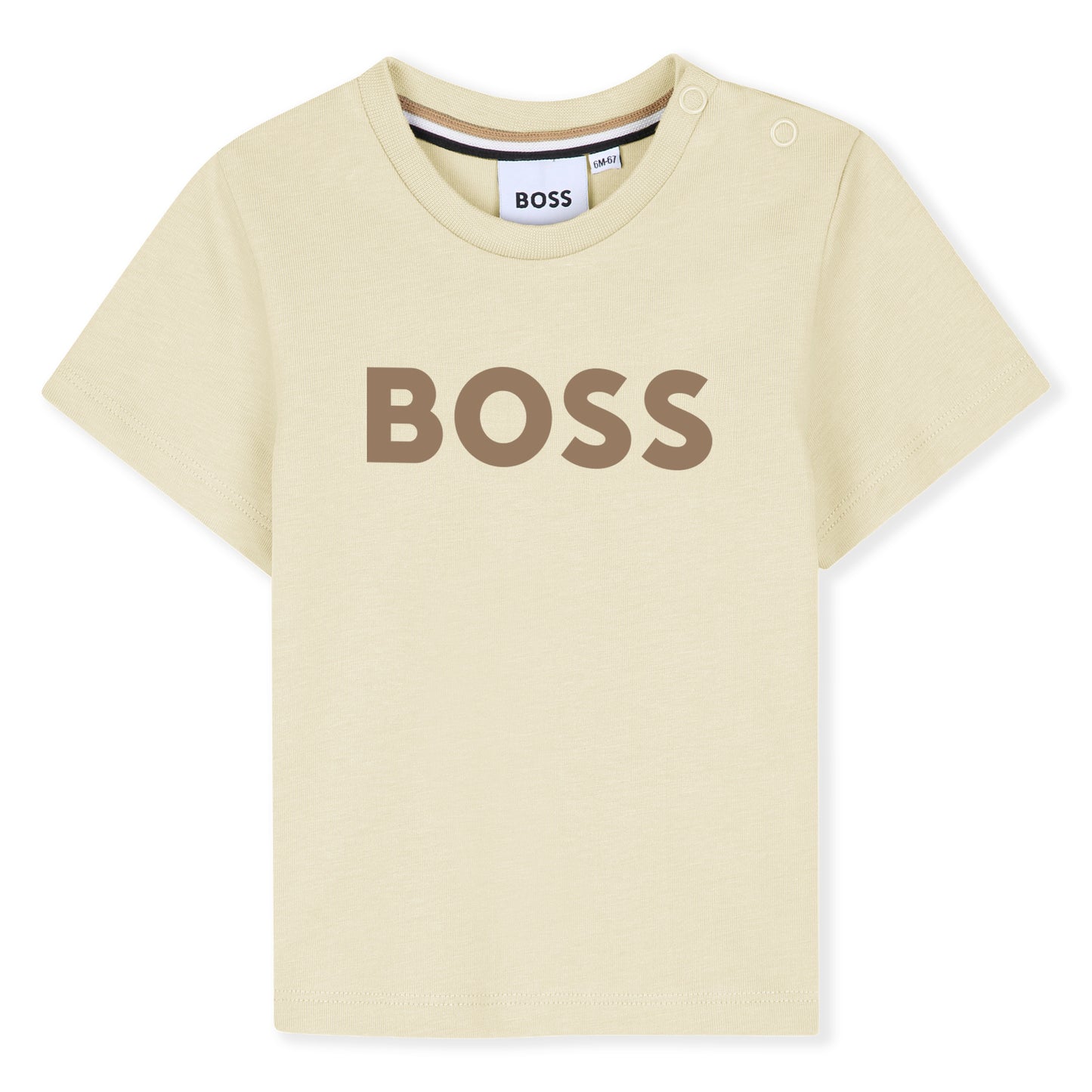 Boss - Toddler, Beige T-shirt with BOSS front print