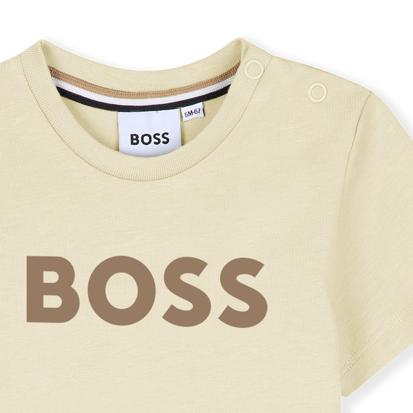 Boss - Toddler, Beige T-shirt with BOSS front print