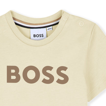 Boss - Toddler, Beige T-shirt with BOSS front print
