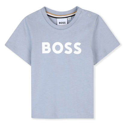 Boss - Toddler, pale blue T-shirt with BOSS  front print
