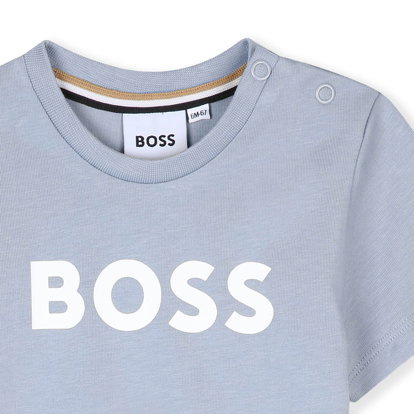 Boss - Toddler, pale blue T-shirt with BOSS  front print