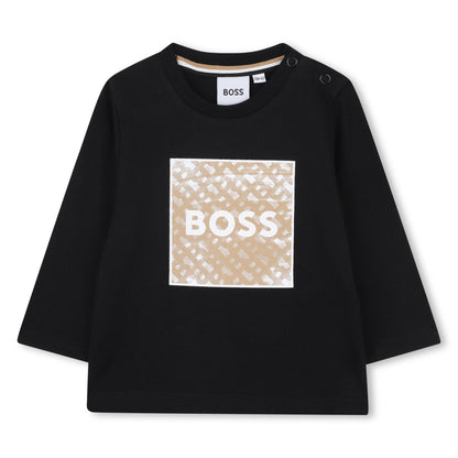 Boss - Black long sleeved T-shirt, 18 months