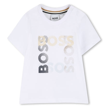 Boss - Toddler, white T-shirt with BOSS front print