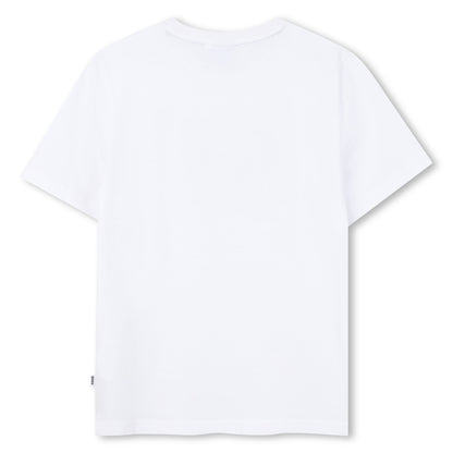 Boss - White crew neck T-shirt, pixel