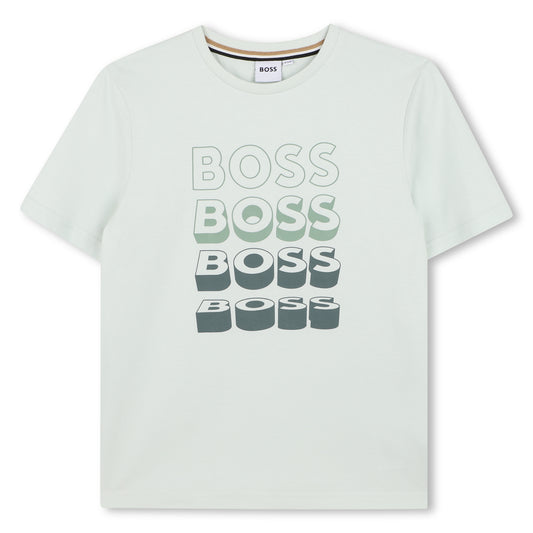 Boss - Soft green crew neck T-shirt,