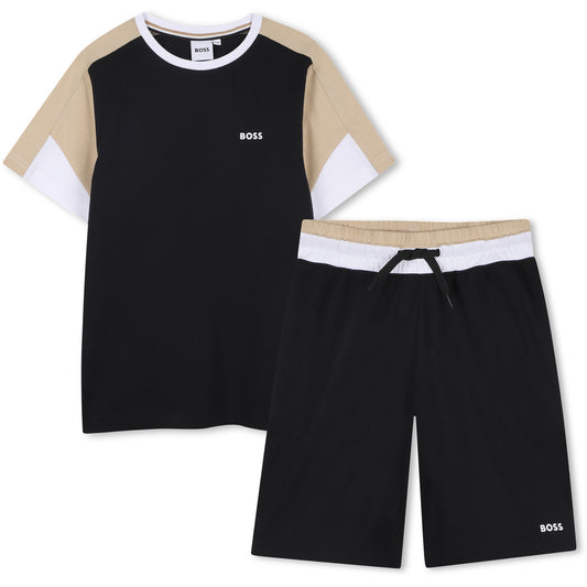 Boss - 2 piece set, black, beige and white