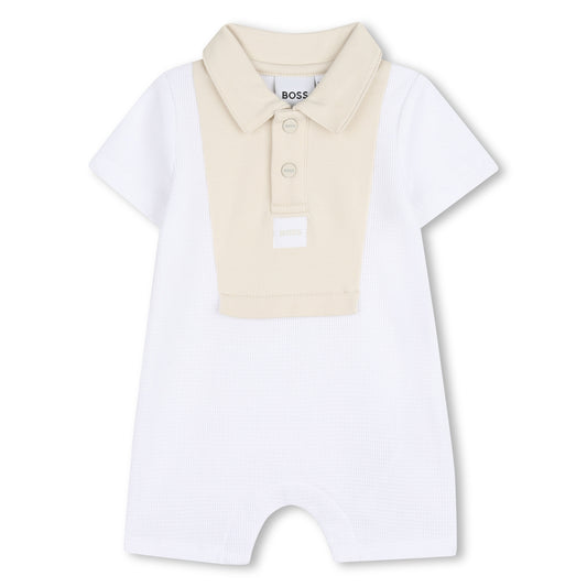 Boss - Baby romper, white with stone front